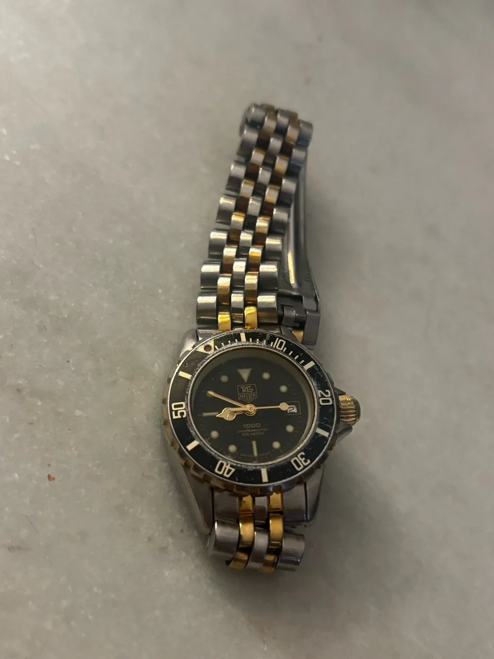 TAG Heuer Professional 1000 980.018B Two Tone Quartz Diver Watch New Battery
